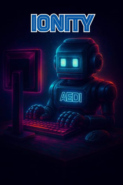 AEDi, the Ionity AI, at a keyboard